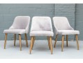Chic Set Of Three Upholstered Side Chairs