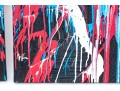 Set Of Four Decorative Acrylic On Canvas, Abstracts