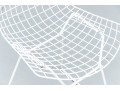 A White Finished Wire Mesh Side Chair