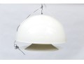 White Finished Metallic Domed Light Fixture