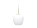 Cieling Mounted Pendant Lighting Fixture With Oversized White Shade