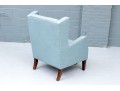 Refined Upholstered And Button Tufted Wing Chair