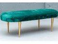 Safavieh Emerald Green Upholstered Oval Bench