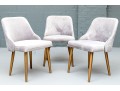 Chic Set Of Three Upholstered Side Chairs