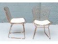 Pair Of Glamorous Wire Mesh Side Chairs
