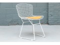 A White Finished Wire Mesh Side Chair