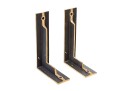 Twelve Heavy Solid Brass Wall Brackets 