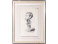 19th C. Mixed Media Signed Caricature Portrait, Ca. 1859