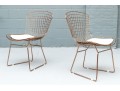 Pair Of Glamorous Wire Mesh Side Chairs