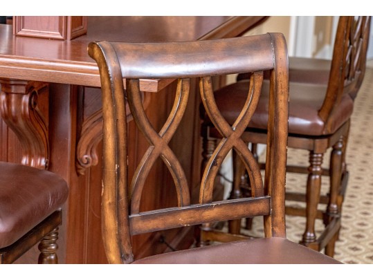 Set Of Three Quality Hillsdale Furniture Swivel Barstools