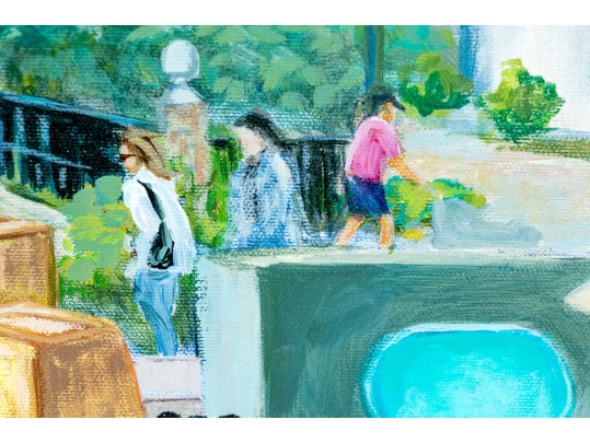 Signed Oil On Canvas, Newbury Port Shop Window