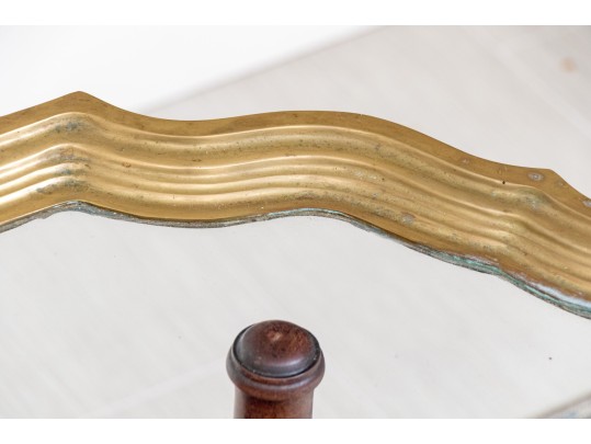 Hollywood Regency Glass And Brass Tray Top Table