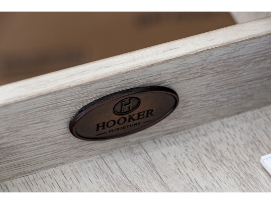 Hooker Furniture Bobbin Turned Writing Desk And Upholstered Wing Chair