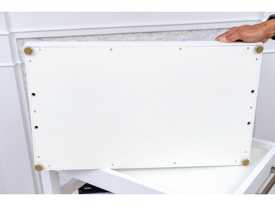 Contemporary Farmhouse Chic Tray Top Bar Cart