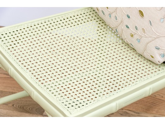 Fabulous Chinese Chippendale Style Faux Bamboo Painted Side Chair