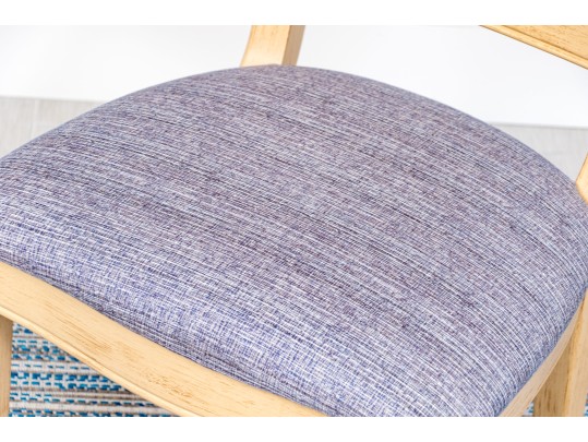 Pair Of Handsome Upholstered And Caned Accent Chairs