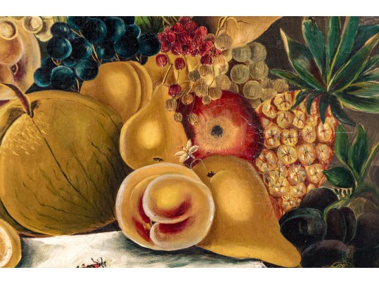 Oil On Canvas, Bountiful Still Life