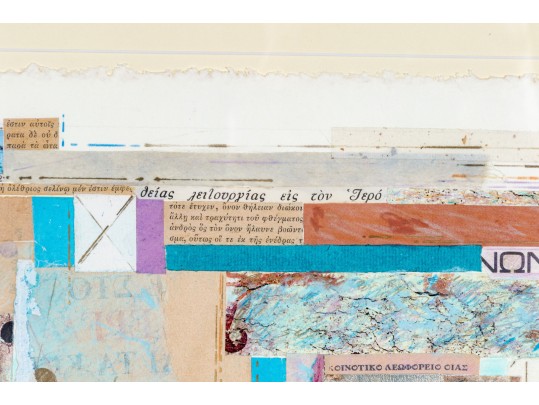 Maya Signed Mixed Media Collage On Paper