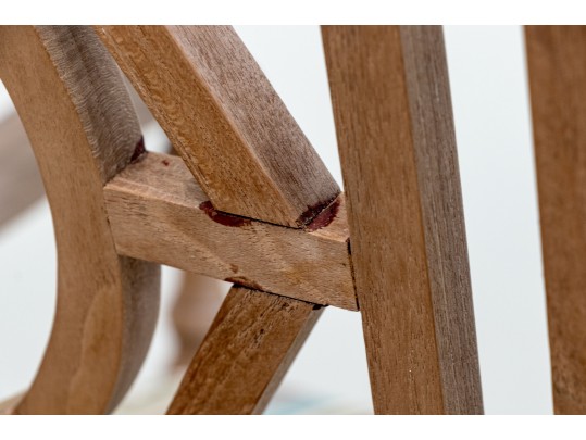 Quality Pair Of Teak Rocking Rocking Chairs