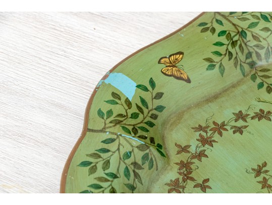 Semi-Antique Shaped Tole Serving Tray