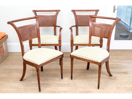 Custom Upholstered Set Of Four Dining Chairs