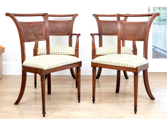 Custom Upholstered Set Of Four Dining Chairs