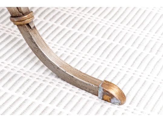 Chic Neoclassical Wood And Iron Table