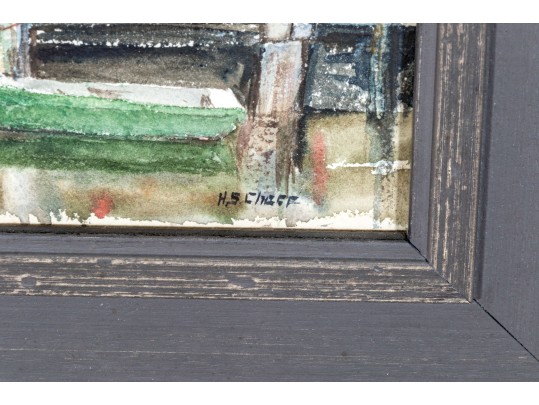 H.S. Chase Watercolor On Paper, Rockport Maine