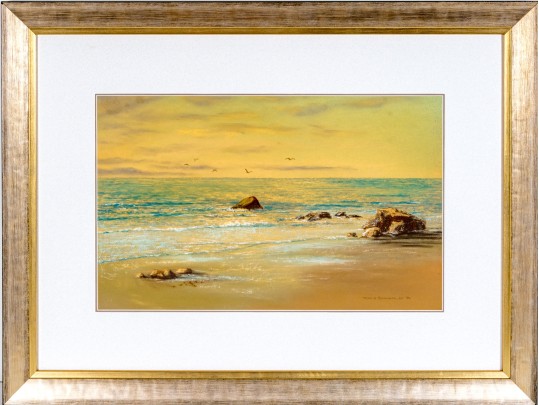 Fred G. Hoynahan, Jr. Pastel On Paper, Coastal Landscape