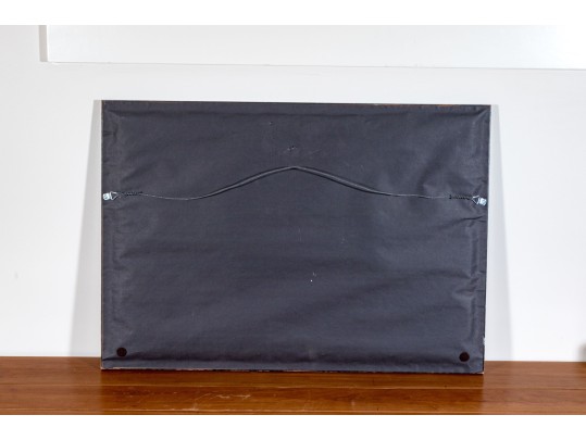 Antique Watercolor On Paper, Coastal Scene With Boat