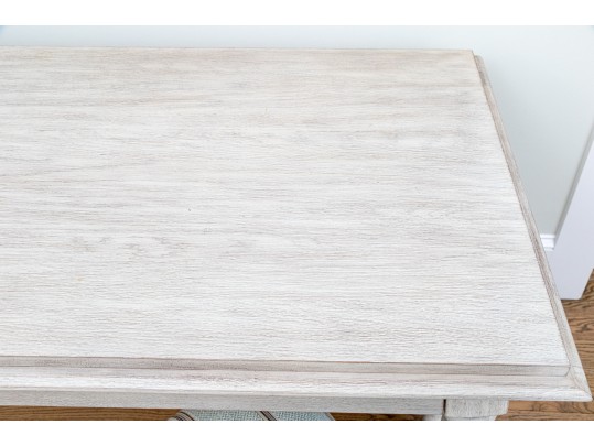 Hooker Furniture Bobbin Turned Writing Desk And Upholstered Wing Chair