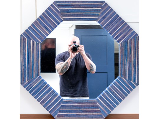 Octagonal Upholstered Mirror