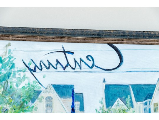 Signed Oil On Canvas, Newbury Port Shop Window