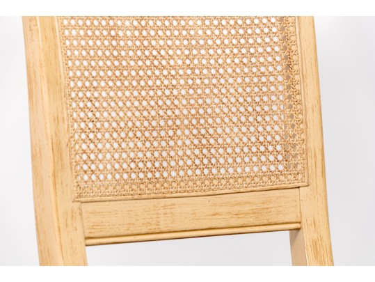 Pair Of Handsome Upholstered And Caned Accent Chairs