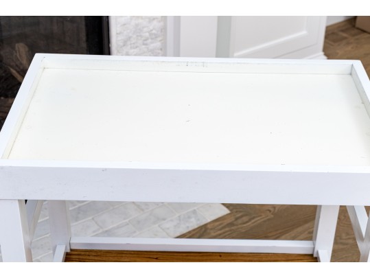 Contemporary Farmhouse Chic Tray Top Bar Cart