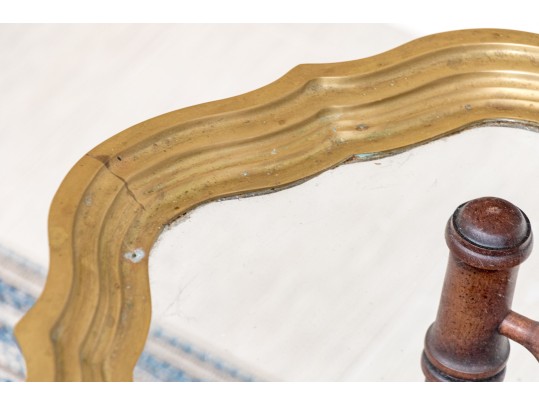 Hollywood Regency Glass And Brass Tray Top Table