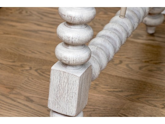 Hooker Furniture Bobbin Turned Writing Desk And Upholstered Wing Chair