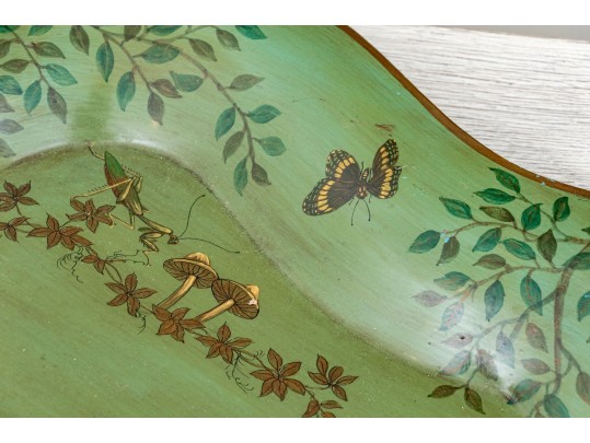 Semi-Antique Shaped Tole Serving Tray