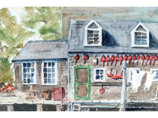 H.S. Chase Watercolor On Paper, Rockport Maine