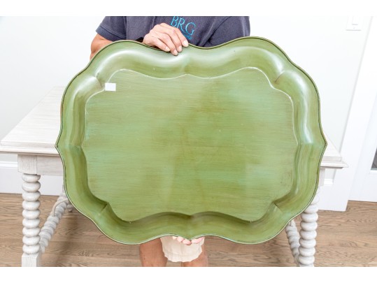 Semi-Antique Shaped Tole Serving Tray