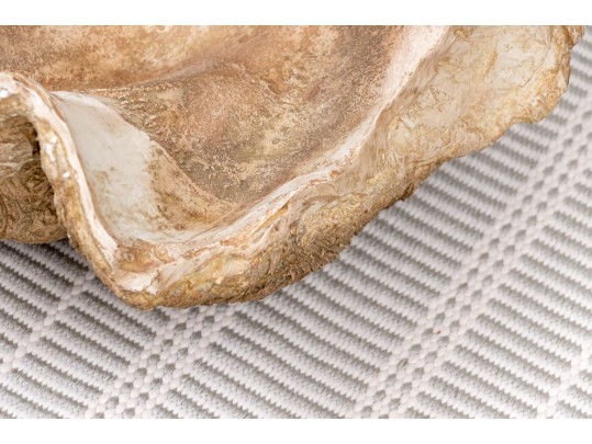 Massive Hand-Decorated Plaster Faux Shell Sculpture