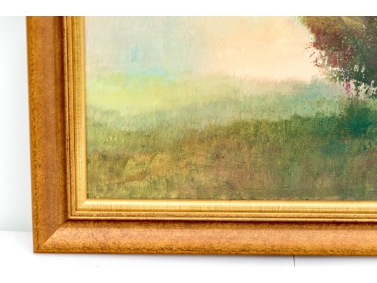 J.L. Waldron Signed, Acrylic On Canvas, Landscape At Dusk