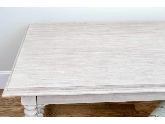 Hooker Furniture Bobbin Turned Writing Desk And Upholstered Wing Chair