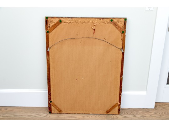 Whimsical Carved And Paint Finished Framed Mirror