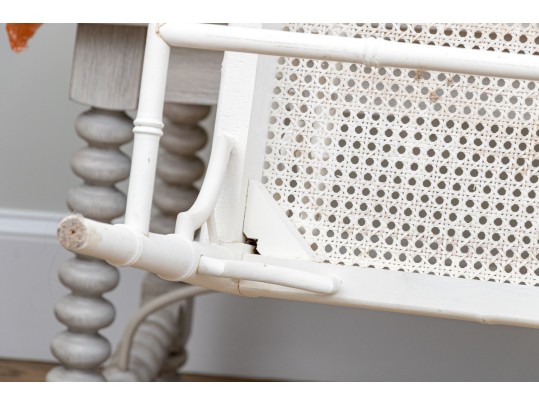 Fantastic Chinoiserie Faux Bamboo Bench