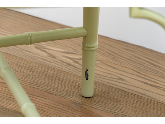 Fabulous Chinese Chippendale Style Faux Bamboo Painted Side Chair