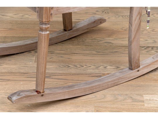 Quality Pair Of Teak Rocking Rocking Chairs