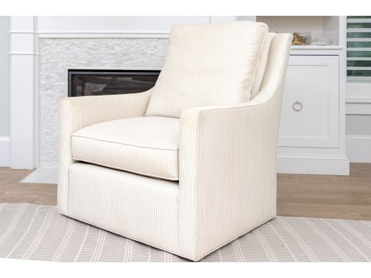 Century Furniture Custom Upholstered Swivel Chair