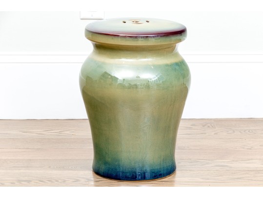 Group Of Three Glazed Ceramic Garden Seats