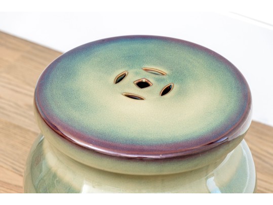 Group Of Three Glazed Ceramic Garden Seats